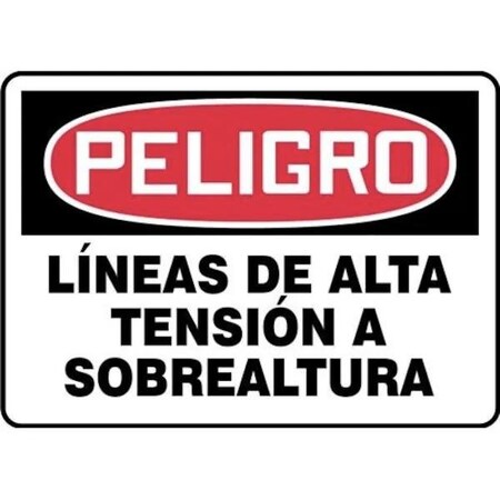 Accuform OSHA DANGER Safety Sign OVERHEAD SHMELC147VP SHMELC147VP